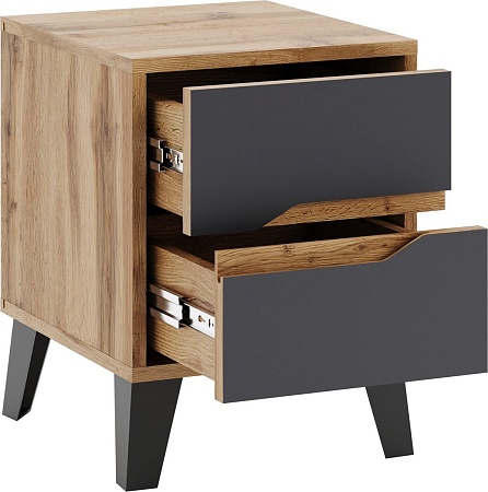 Тумба ЭлиГард Eyva 2S (дуб вотан/графит)