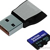 Карта памяти SanDisk Extreme Pro microSDXC 64GB + кардридер [SDSQXPJ-064G-GN6M3]