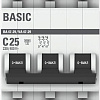 Выключатель автоматический EKF ВА 47-29 3P 25А (С) 4.5кА mcb4729-3-25C