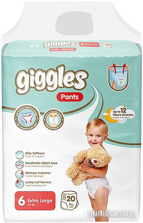 Подгузники Giggles Xlarge 6 Pants (20 шт)