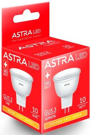 Светодиодная лампочка Astra MR16 10W 3000K