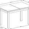 Кухонный стол Senira Кастусь 110-145x70 (сосна монрепо/белый)