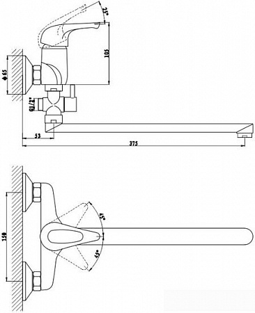 Смеситель Gross Aqua Base 7237258C-35L(F)