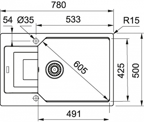 Кухонная мойка Franke UBG 611-78L (оникс)