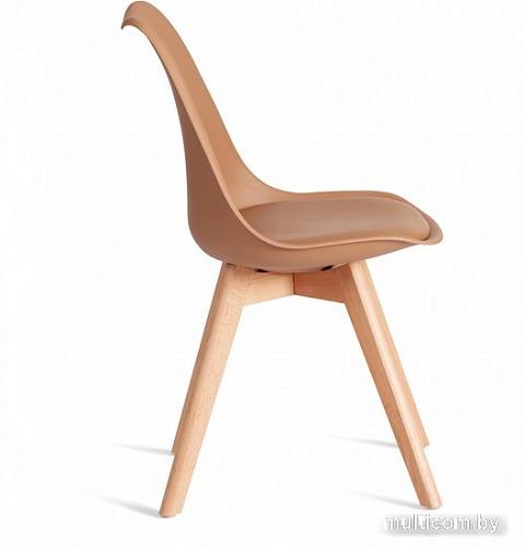 Стул TetChair Tulip дерево/пластик/экокожа (бежевый)