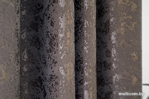 Комплект штор Decoretto Штукатурка Строгий ШСК-K12 4.25x2.7 м (коричневый, 2 шт)