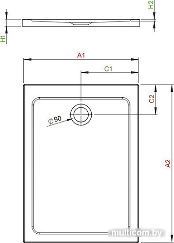 Душевой поддон Radaway Doros F 100x80 [SDRF1080-01]