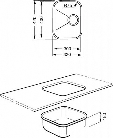 Кухонная мойка Smeg UM30OT