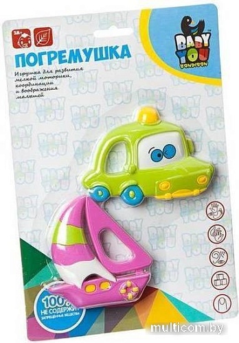 Погремушка Bondibon Автомобиль, Корабль ВВ1782 