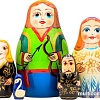 Развивающая игра Брестская Матрешка Лебединое озеро (набор 5 шт)