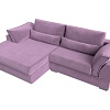 Угловой диван Mebelico Пекин 115413L (левый, микровельвет, сиреневый)