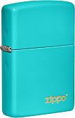 Зажигалка Zippo Classic Flat Turquoise Zippo Logo 49454ZL