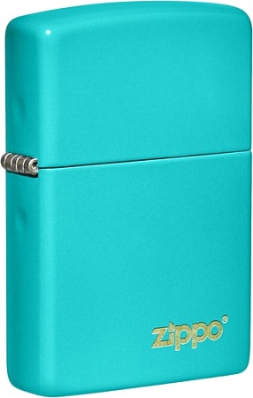 Зажигалка Zippo Classic Flat Turquoise Zippo Logo 49454ZL