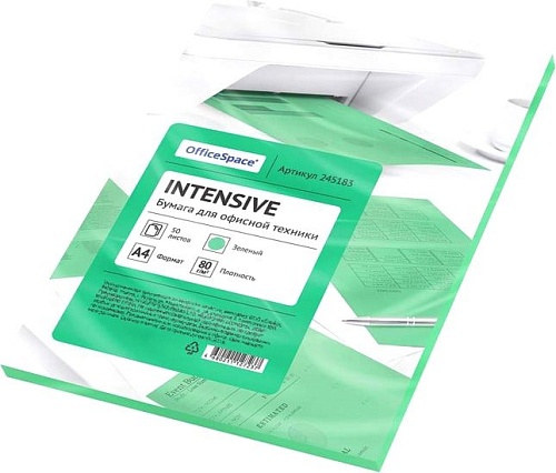 Офисная бумага OfficeSpace Intensive А4 80 г/м2 50 л 245183 (зеленый)