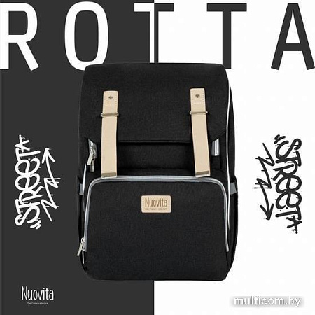 Рюкзак для мамы Nuovita Capcap Rotta (черный)