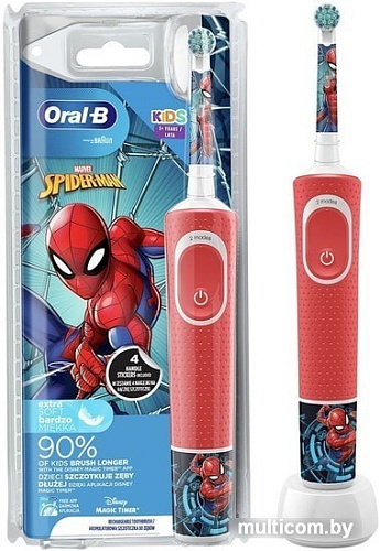 Электрическая зубная щетка Oral-B Kids Spiderman D100.413.2K