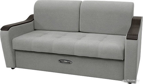 Диван Сириус Лидер-3 ППУ 185x110 (Eva 08 велюр светло-серый)