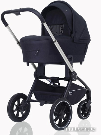 Универсальная коляска Rant MOWbaby Zoom PU (2 в 1, silver black)