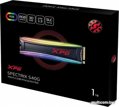 SSD A-Data XPG Spectrix S40G RGB 2TB AS40G-2TT-C