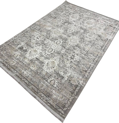 Radjab Carpet Афина Прямоугольник 9010A 12824RK (0.8x1.5, Grey/Beige)