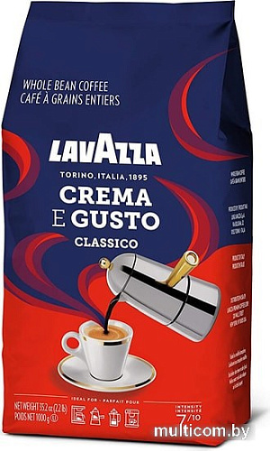 Кофе Lavazza Crema e Gusto Classico в зернах 1 кг