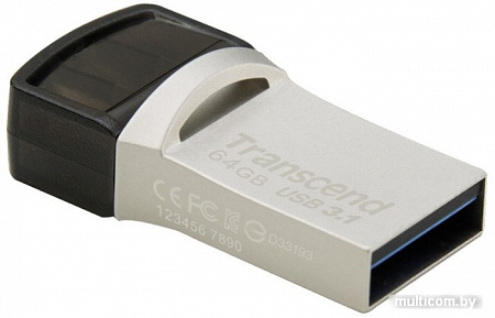 USB Flash Transcend JetFlash 890S USB3.1 + Type-C 64GB [TS64GJF890S]