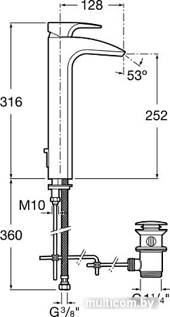Смеситель Roca Thesis 5A3450C00
