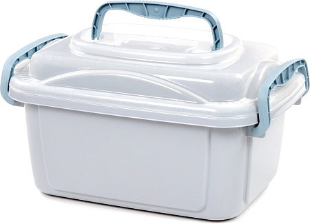 Ящик для хранения Полесье №55 с крышкой 08913 (8.6 л, дымчатый/прозрачный)