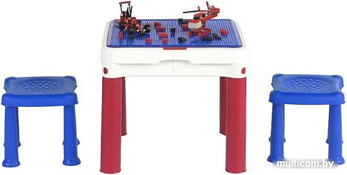 Игровой стол Keter Construction Play Table 227497 (красный/синий)