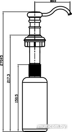 Дозатор для жидкого мыла Omoikiri OM-01-MA (марципан)