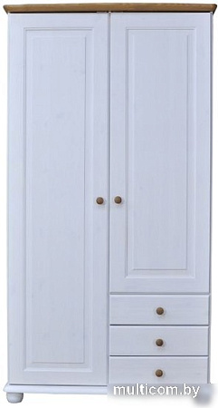 Шкаф распашной Диприз 6001 Д.70002.1 (белый воск/антик)