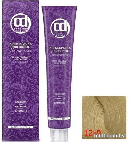 Крем-краска для волос Constant Delight Crema Colorante с витамином С 12/0