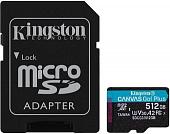 Карта памяти Kingston Canvas Go! Plus microSDXC 512GB (с адаптером)