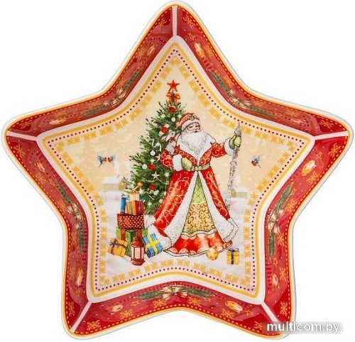 Блюдо Lefard Дед Мороз 85-1747 (красный)