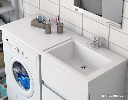 Умывальник Эстет Даллас 130, правая (белый)