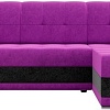 Угловой диван Mebelico Честер 61119 (правый, вельвет, фиолетовый/черный)