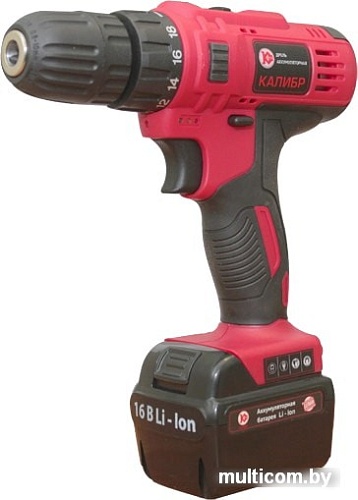 Дрель-шуруповерт Калибр ДА-16 (с 2-мя АКБ, кейс)