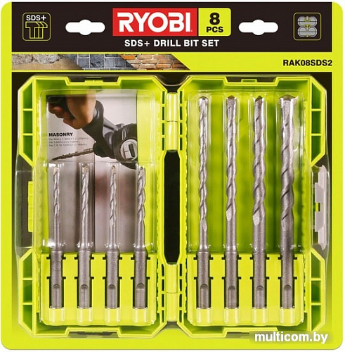 Набор оснастки Ryobi RAK08SDS2 (8 предметов)