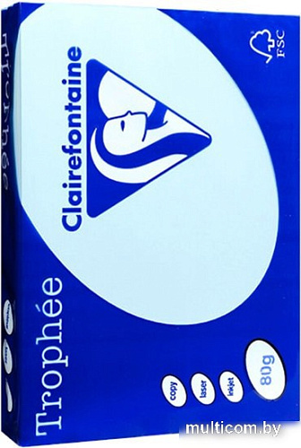 Офисная бумага Clairefontaine Trophee A4 80 г/кв.м 500 л 1798C (голубой)