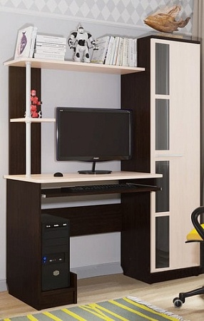 Компьютерный стол SV-Мебель Компьютерный №1 (дуб венге/дуб млечный) 00-00046988