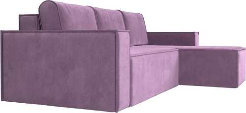 Угловой диван Mebelico Куба угловой 108656 (правый, БНП, микровельвет, сиреневый)