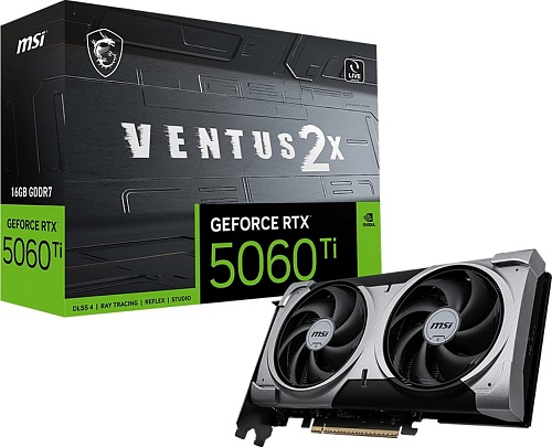 Видеокарта MSI GeForce RTX 5060 Ti 16G Ventus 2X Plus