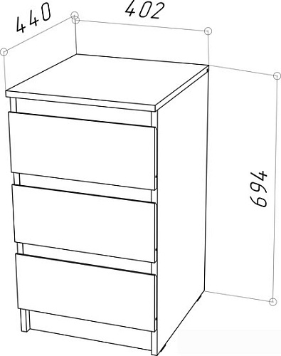Тумба НК-Мебель Stern Т-9 3-я 72677833 (дуб сонома)