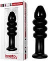 Анальная пробка Lovetoy Glass Romance 14 см GS15Black