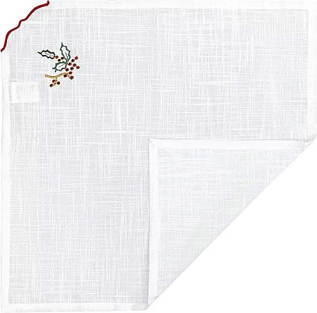 Сервировочная салфетка Tkano New Year Essential Festive wreath TK24-NA0002 (белый)
