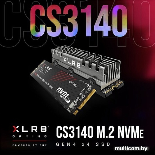 SSD PNY XLR8 CS3140 Heatsink 1TB M280CS3140-1TB-RB
