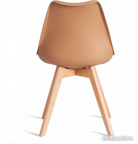 Стул TetChair Tulip дерево/пластик/экокожа (бежевый)