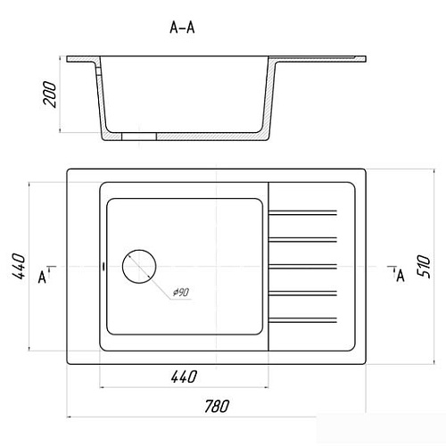 Кухонная мойка Gerhans B28 (бежевый)