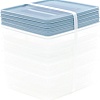 Набор контейнеров Полесье №13 2л с крышками 73706 (4 шт, прозрачный/серо-голубой)