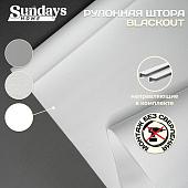 Рулонные шторы Sundays Home Оливия 61х160 с 2-мя направляющими LM-15 150см (белый)